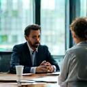Client and R&D consultant in discussion