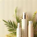 Bottles of custom-formulated skincare products